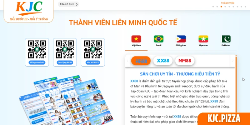 Các danh mục sản phẩm dịch vụ của KJC